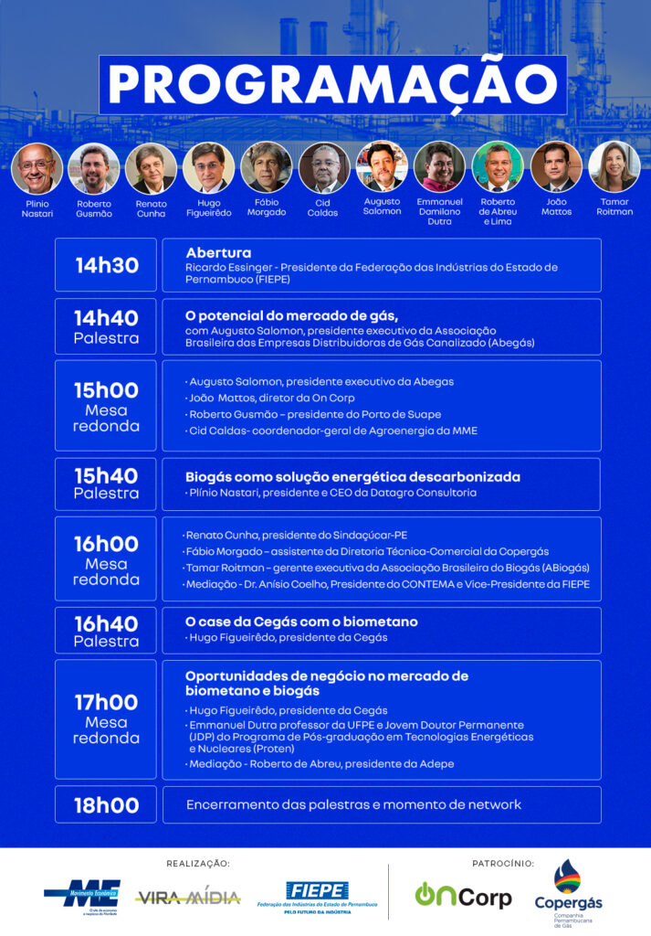 programação evento gás