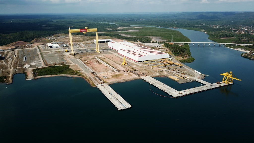 Estaleiros no Brasil: Enseada do Paraguaçu, na Bahia, recebeu investimentos de R$ 2,6 bilhões e teve de virar porto.
