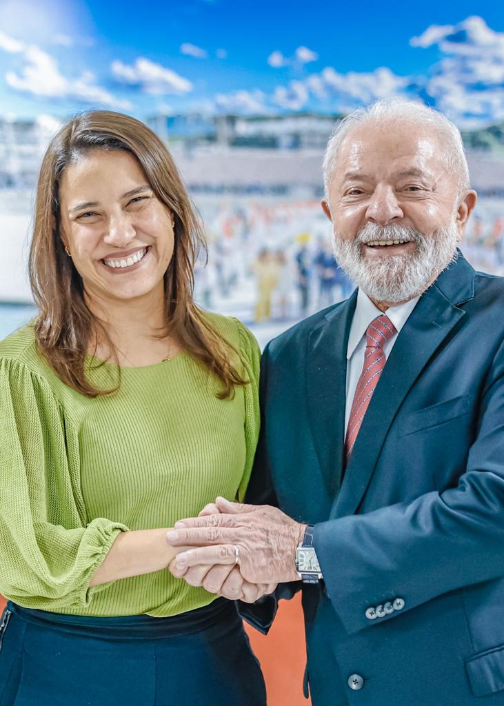 A governadora Raquel Lyra (PSDB) encontrará o presidente Luiz Inácio Lula da Silva (PT), nesta terça-feira (24/10), em Brasília. Foto: Ricardo Stuckert