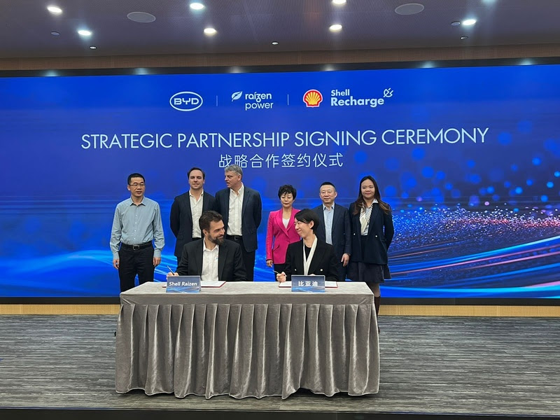 BYD, Shell e Raízen firmaram acordo em Shenzhen, na China
