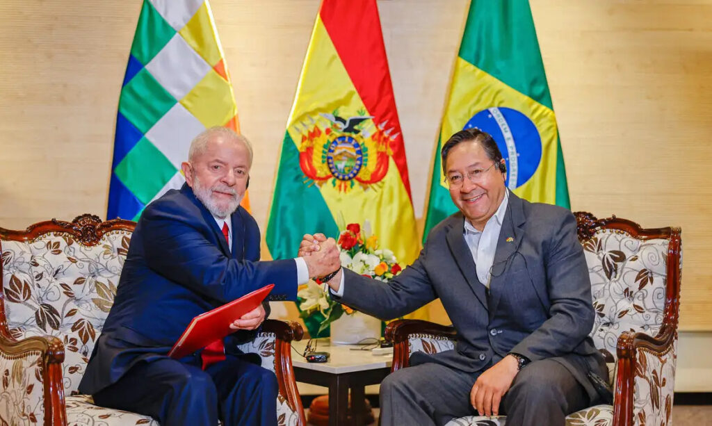 Presidente Luiz Inácio Lula da Silva (Brasil) e presidente Luís Arce (Bolívia)