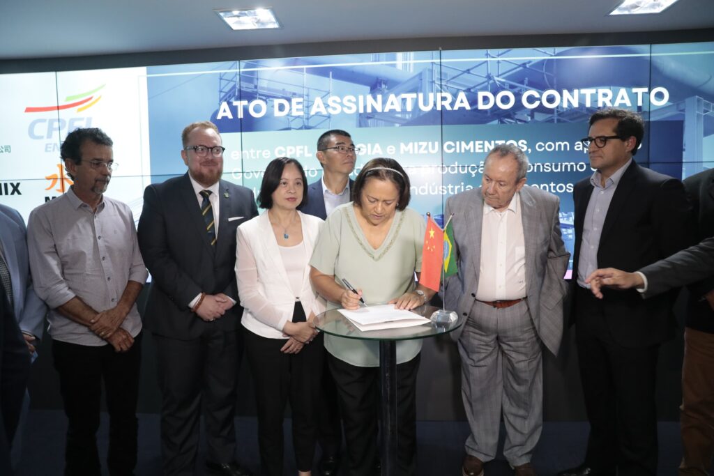 assinatura de contrato H2V indústria de cimento Rio Grande do Norte RN