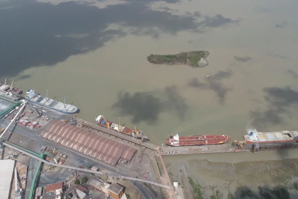 Vista aérea do Tegram do Porto de Itaqui