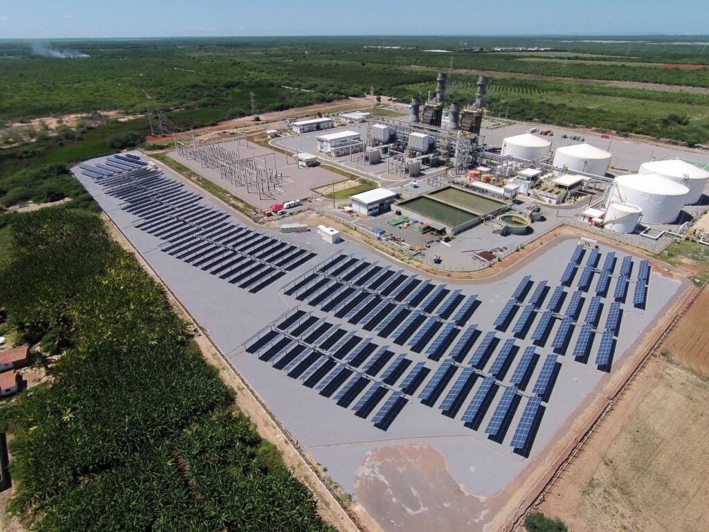 Usina Fotovoltaica de Alto Rodrigues, no Rio Grande do Norte, vai receber uma planta piloto de hidrogênio verde. Foto: Luiz Fernando Almeida Fontenele/ Agência Petrobras