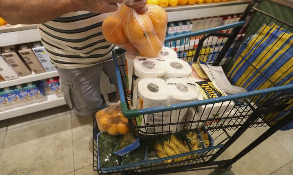 inflação prévia compras supermercado alimentração