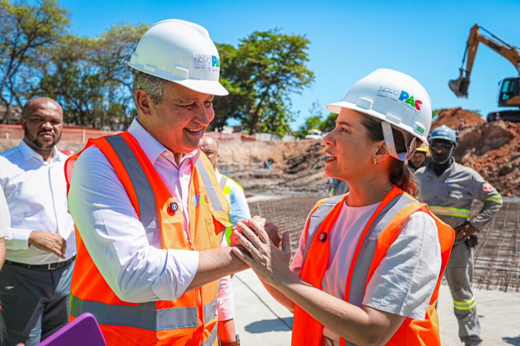 Governadora Raquel Lyra e o ministro Rui Costa visitaram as obras da Via Metropolitana Norte Foto: Janaina Pepeu/Secom