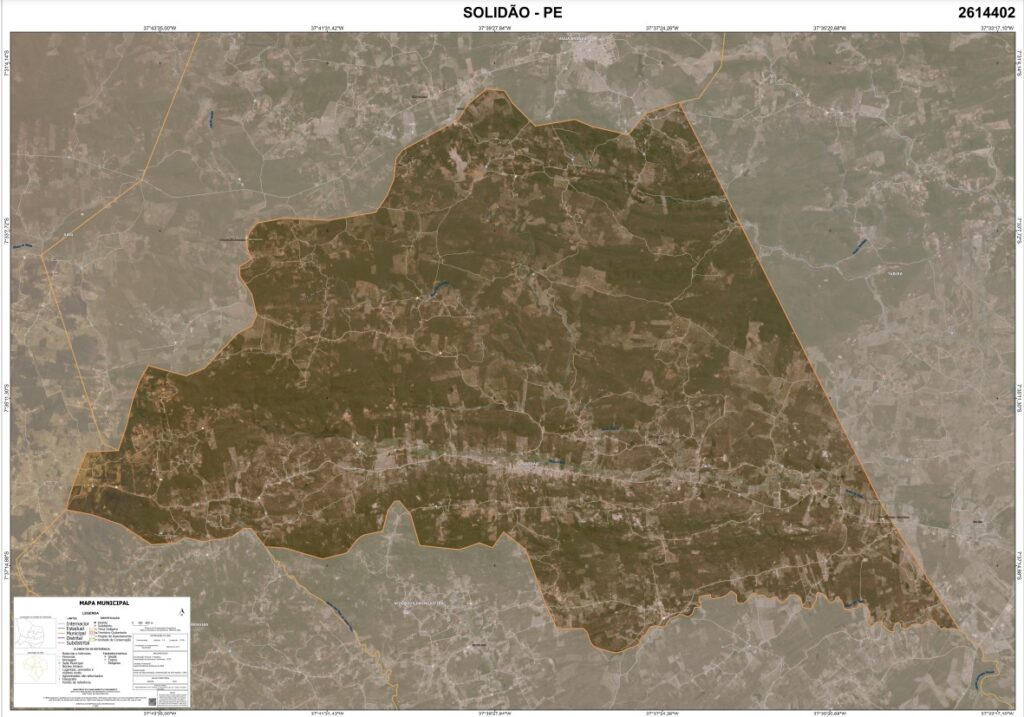 IBGE mapas Pernambuco atualização limites município de Solidão