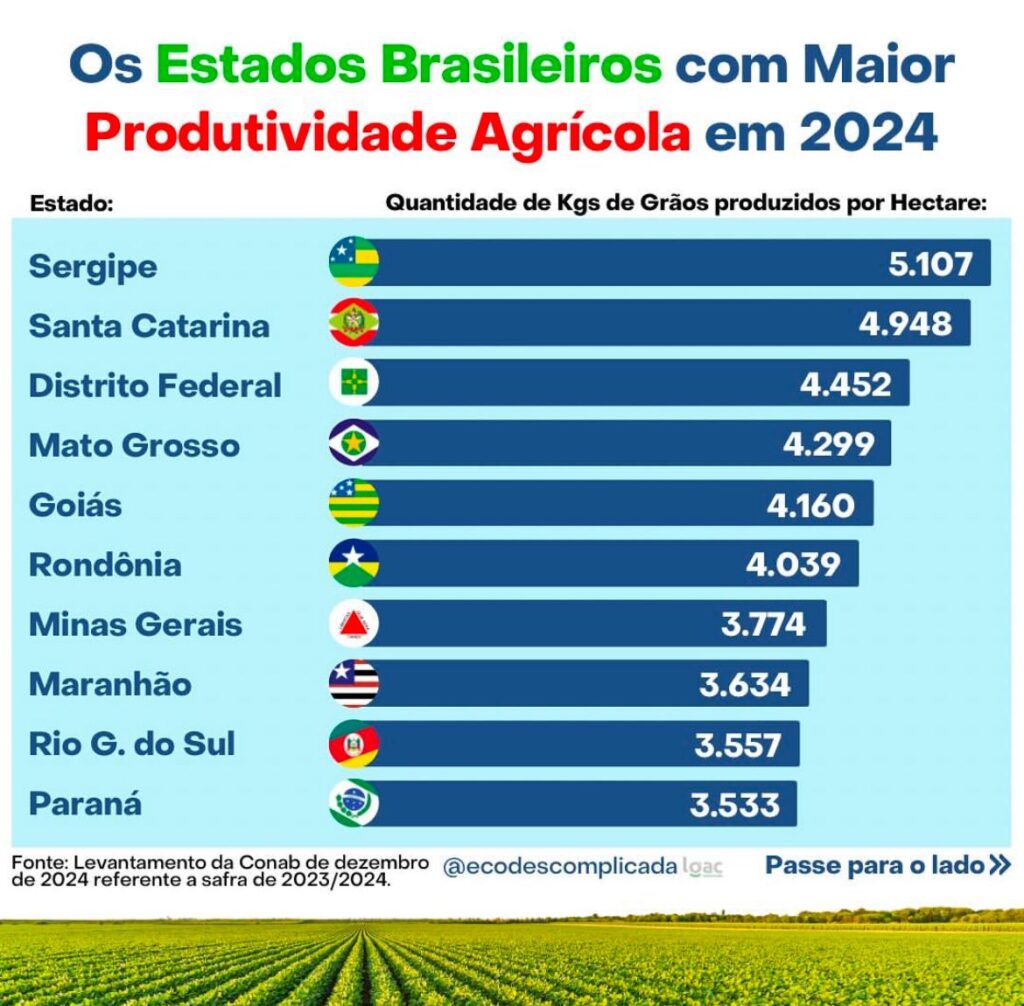 Ranking Conab produção de grãos