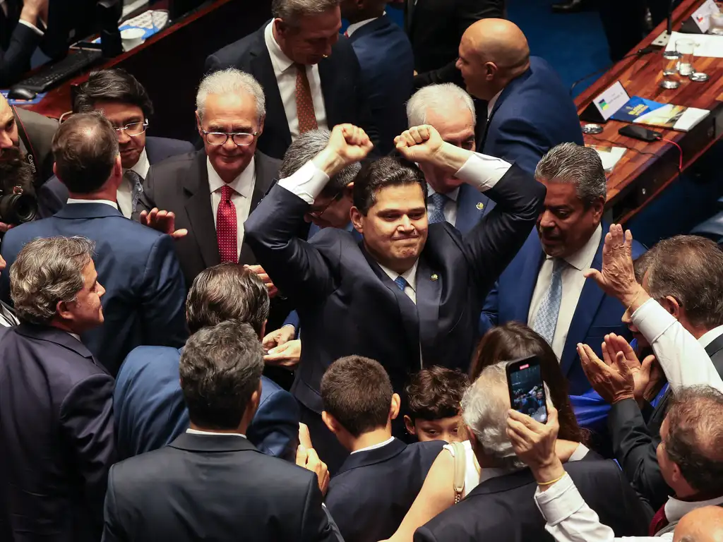 Davi Alcolumbre foi eleito com os votos de 73 dos 81 senadores Foto: Antônio Cruz/Agência Brasil