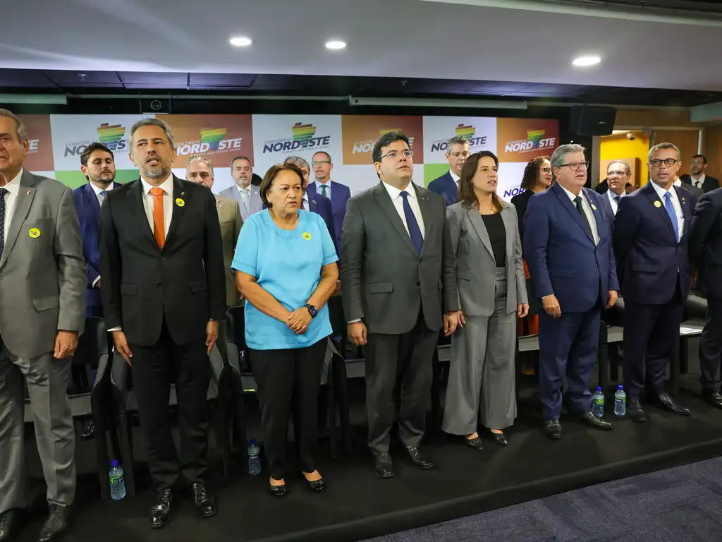 Rafael Fonteles assumiu a presidência do Consórcio Nordeste em cerimônia que contou com a presença de governadores e inistro Foto: Fabio Rodrigues-Pozzebom/Agência Brasil