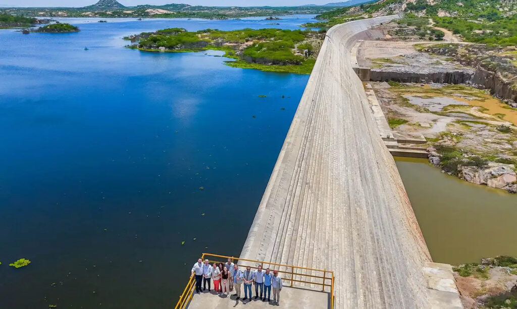 Barragem de Oiticica, em Jucurutu, no Rio Grande do Norte, que faz parte do Projeto de Integração do Rio São Francisco transposição