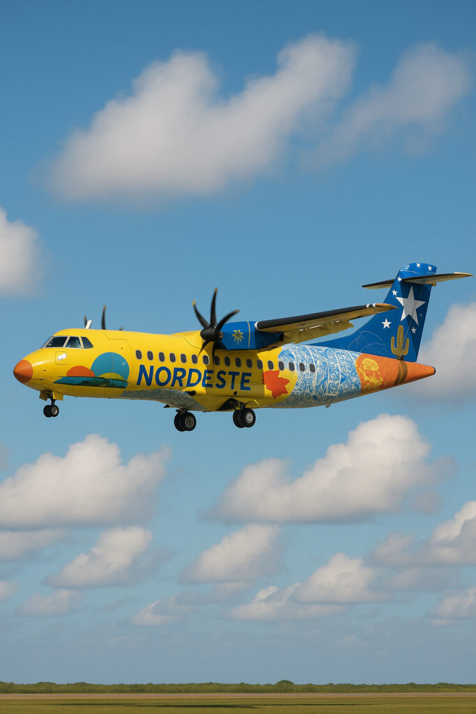 Companhia aérea regional do Nordeste - Imagem gerada por Inteligência Artificial