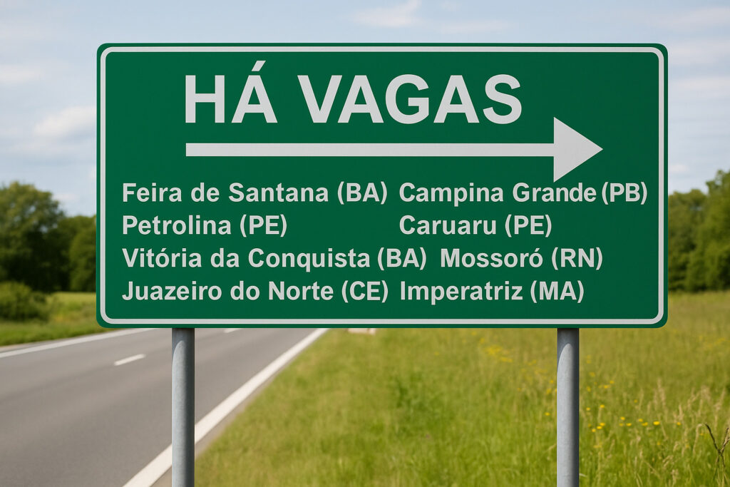 Cidades médias do Nordeste que geram empregos formais - Imagem gerada por Inteligência Artificial