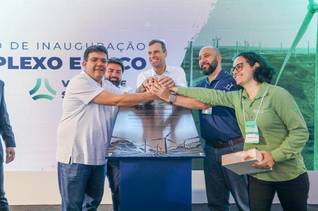 Governador Rafael Fonteles, que participou da inauguração, o novo complexo eólico do Piau