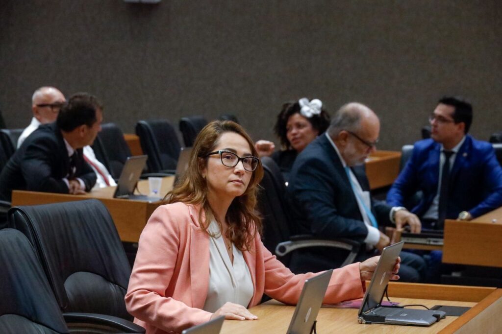 Integrantes da base governista, Débora Almeida vai propror audicência com os secretários para esclarecer os empréstimos Foto: Nando Chiappetta/Alepe