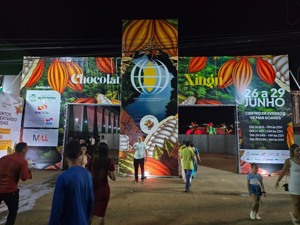 O Chocolat Xingu 2025 recebeu 140 mil visitantes nos quatro dias de feira, mostrando a força do cacau no Pará Foto: Márcio Didier