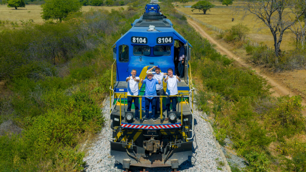 Presidente da República, Luiz Inácio Lula da Silva, durante o ato por ocasião da visita à Ferrovia Transnordestina, no bairro Quimami. Foto: Ricardo Stuckert / PR