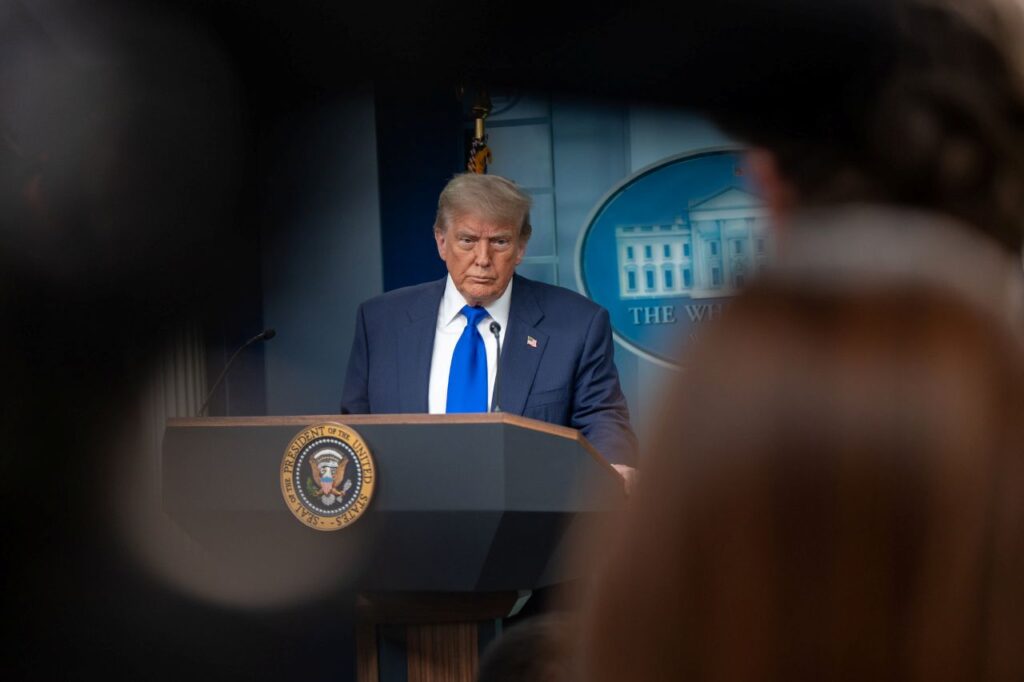 Analistas políticos acreditam que o presidente Donald Trump, ao sobretaxar o Brasil, mira na gigantes da internet e na liberdade de expressão Foto: Molly Riley/Casa Branca.