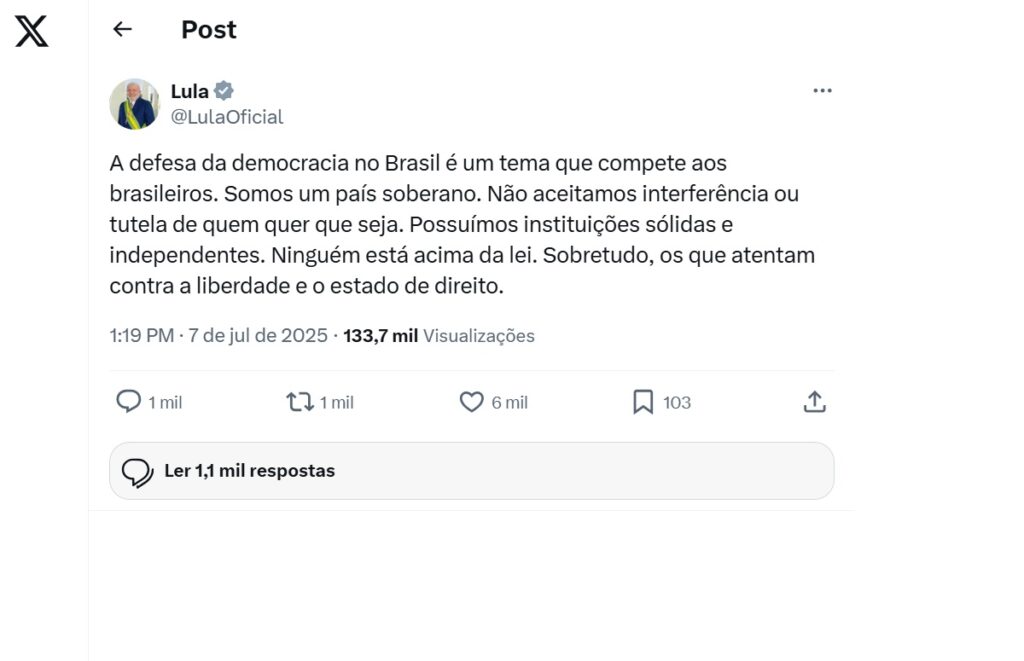 Lula no X