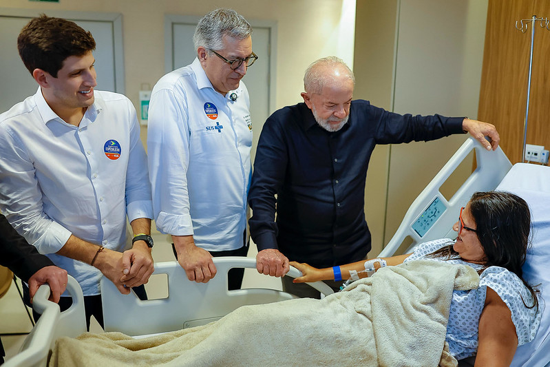 Presidente da República, Luiz Inácio Lula da Silva, durante visita ao Hospital Ariano Suassuna Hapvida para anúncio relativo ao Programa “Agora Tem Especialistas”