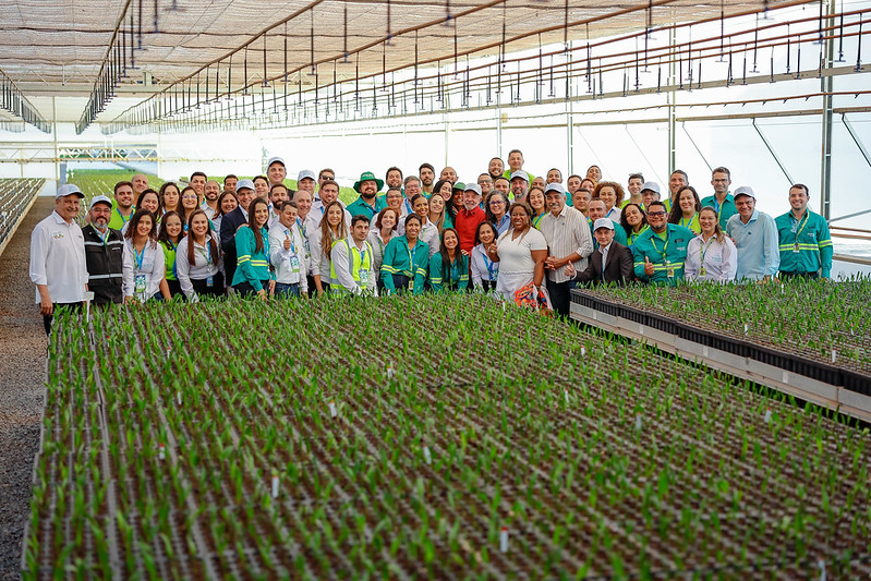 Presidente da República, Luiz Inácio Lula da Silva, durante visita às instalações e cerimônia de inauguração do Centro de Tecnologia e Inovação Agroindustrial e de lançamento do programa Valoriza – Acelen Renováveis.