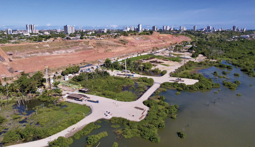 Área desocupada em Maceió por conta de extração de sal-gema da Braskem