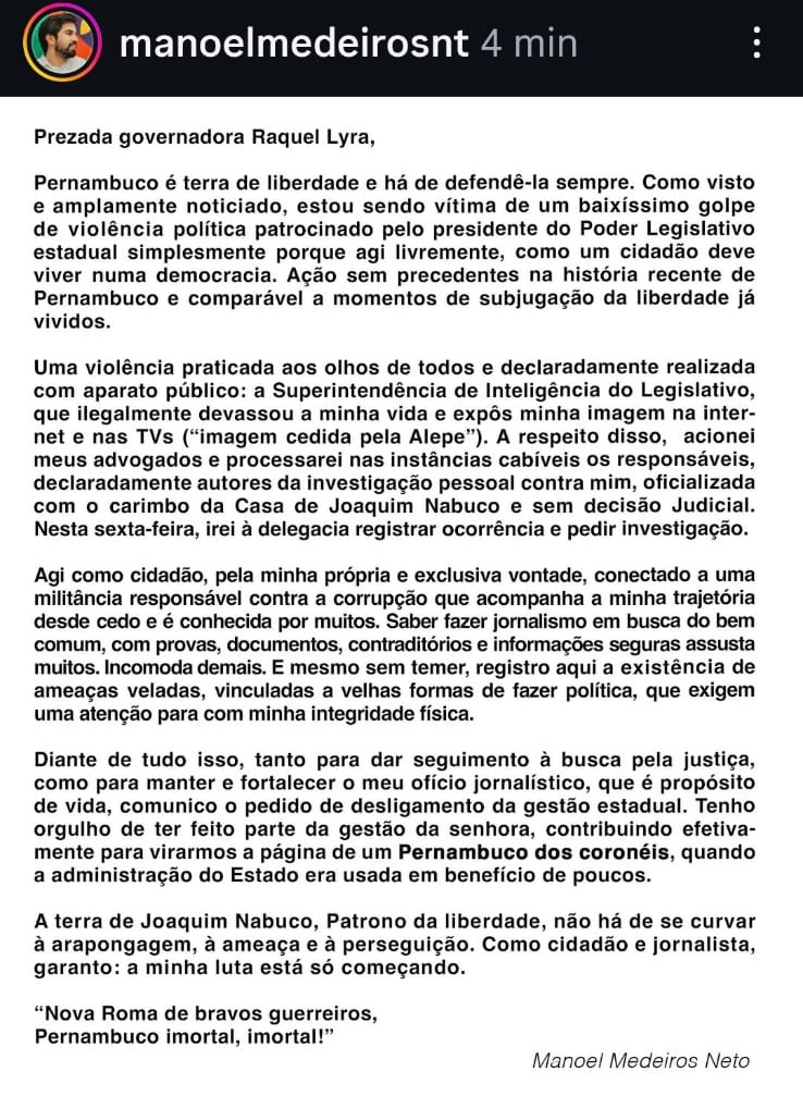 Facebook Manoel Medeiros