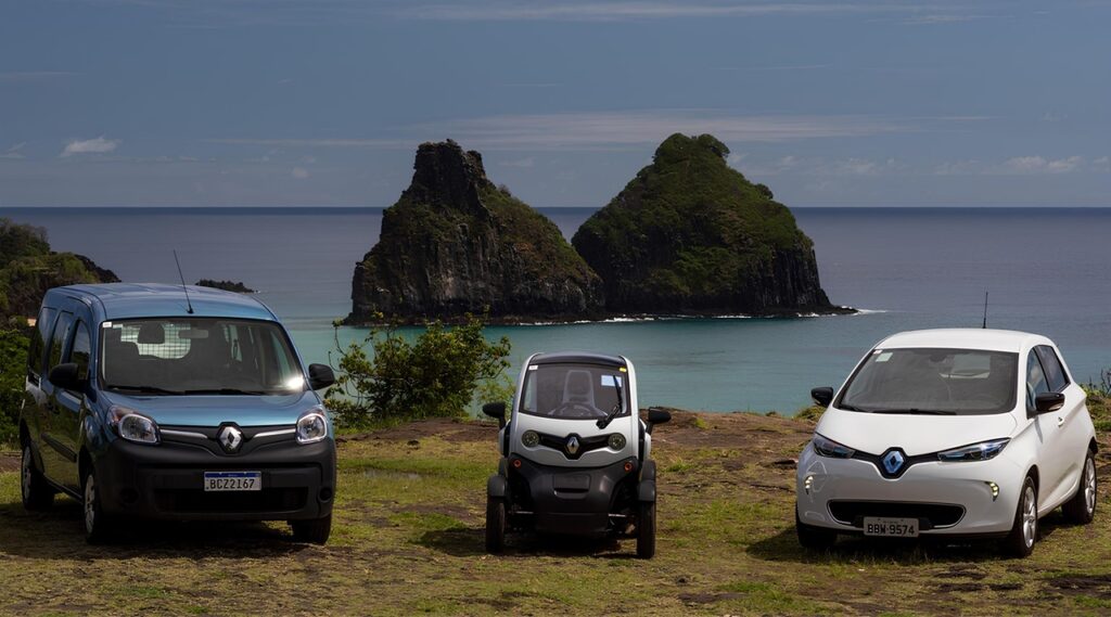 A Ilha de Fernando de Noronha ainda não têm infraestrututra para ter a frota 100 elétrica. Alepe adia para 2029 a entrada de veículos a combustão na Ilha Foto Neoenergia