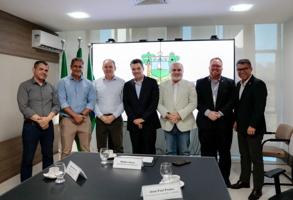 Reunião entre governador em exercício do RN e CEO da Vestas aerogeradores Latam.