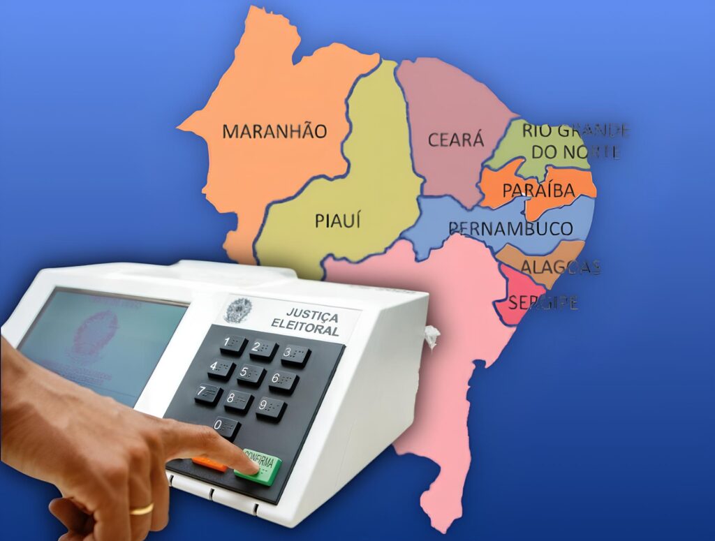 Os nove Estados do Nordeste serão protagonistas nas eleições de 2026, o que aumenta a importância das disputas pelos comandos dos Executivos estaduais Imagem criada por IA