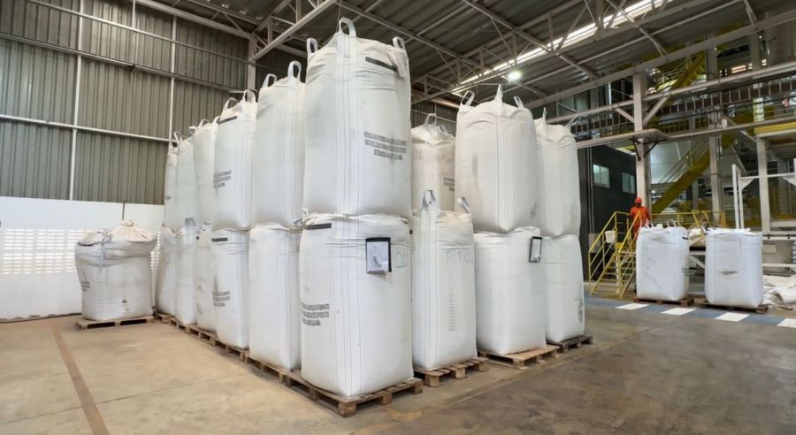 Fábrica de ração para frangos Atlântica Agroindustrial, localizada em Altos, na Grande Teresina