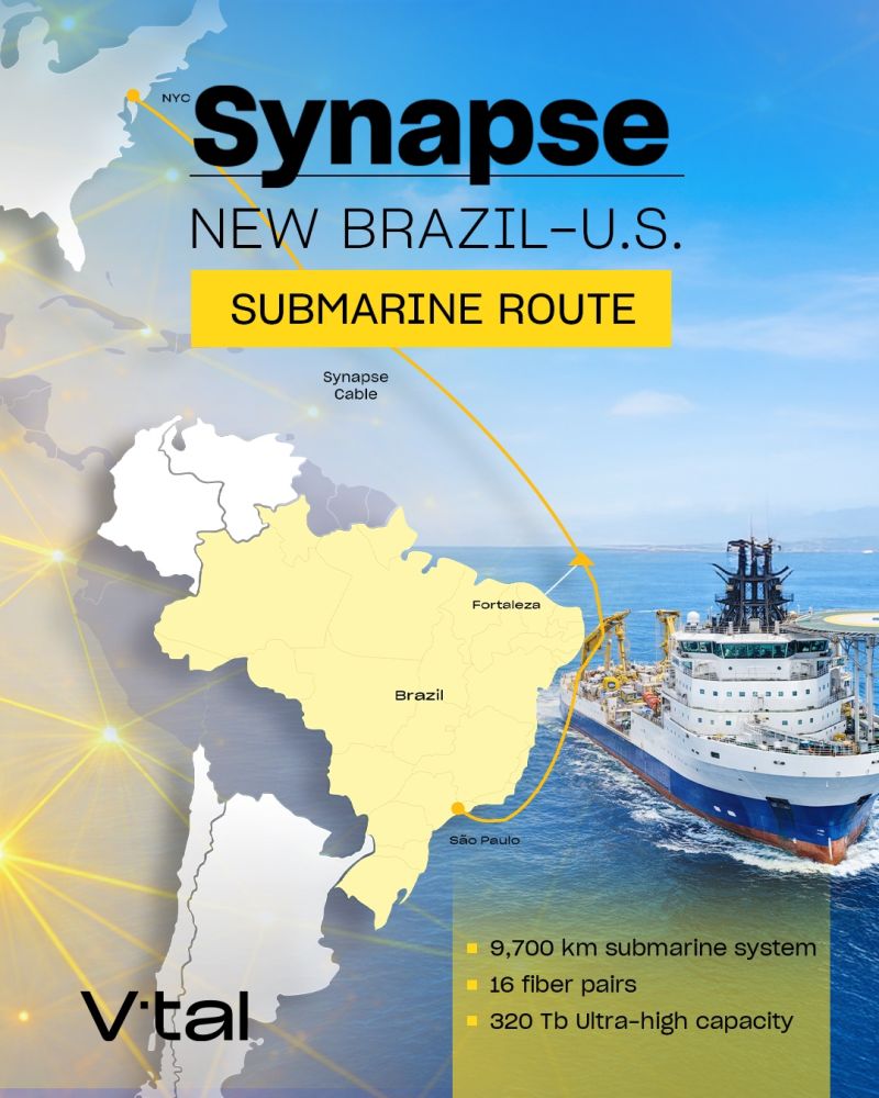 V.tal anuncia cabo submarino entre EUA e Brasil
