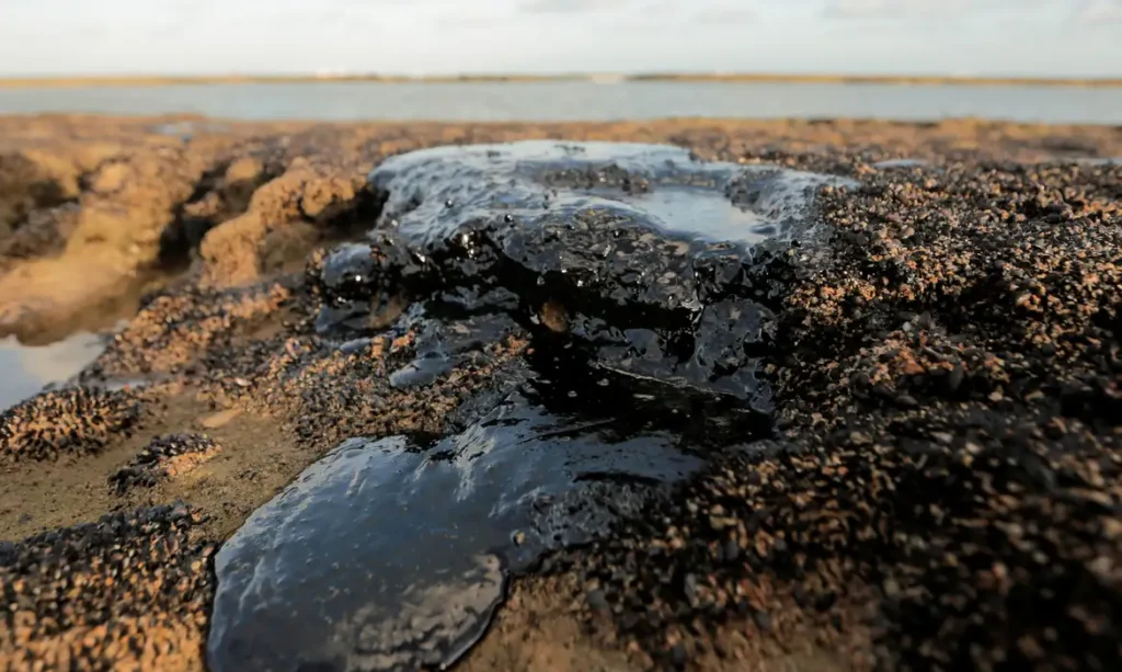 óleo nas praias