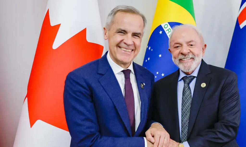 presidente Lula e primeiro-ministro do Canadá, Mark Carney
