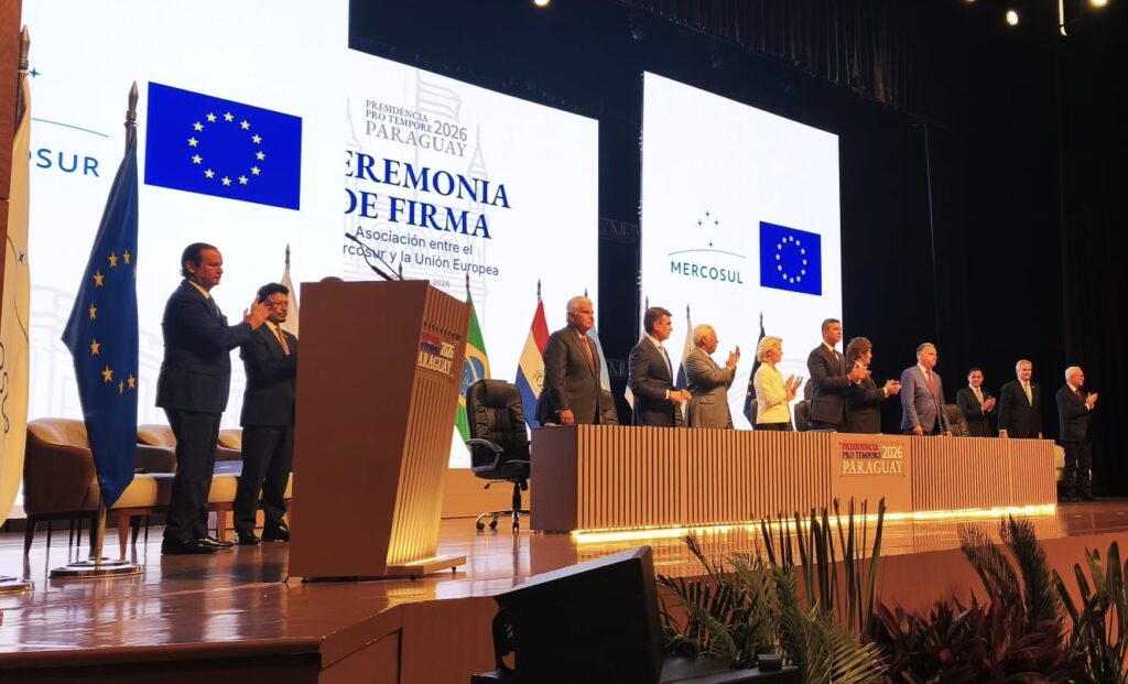 Cerimônia de assinatura de acordo Mercosul União Europeia no Paraguai