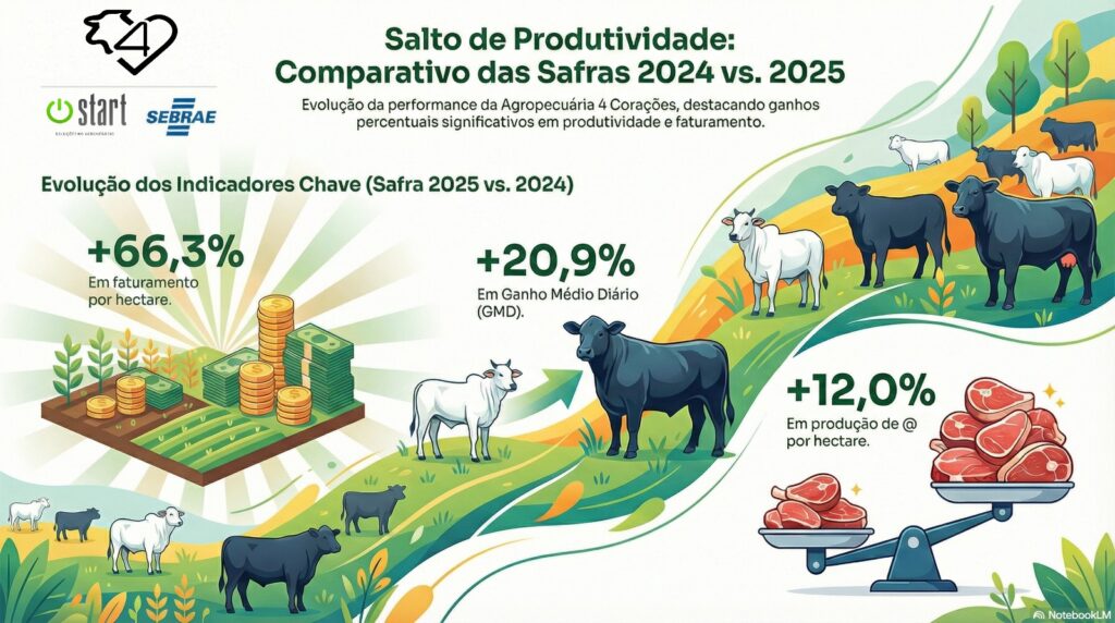 Dados de desempenho Agropecuária 4 Corações, Alagoas