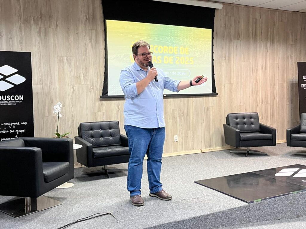 Lucas Finotti, head de Inteligência de Mercado da Brain apresentou dados do mercado imobiliário de Maceió