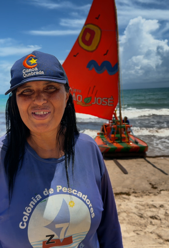 Com o apoio do Edital Mulheres Rurais, Márcia reformou a jangada e adquiriu um motor mais potente - Foto: Divulgação