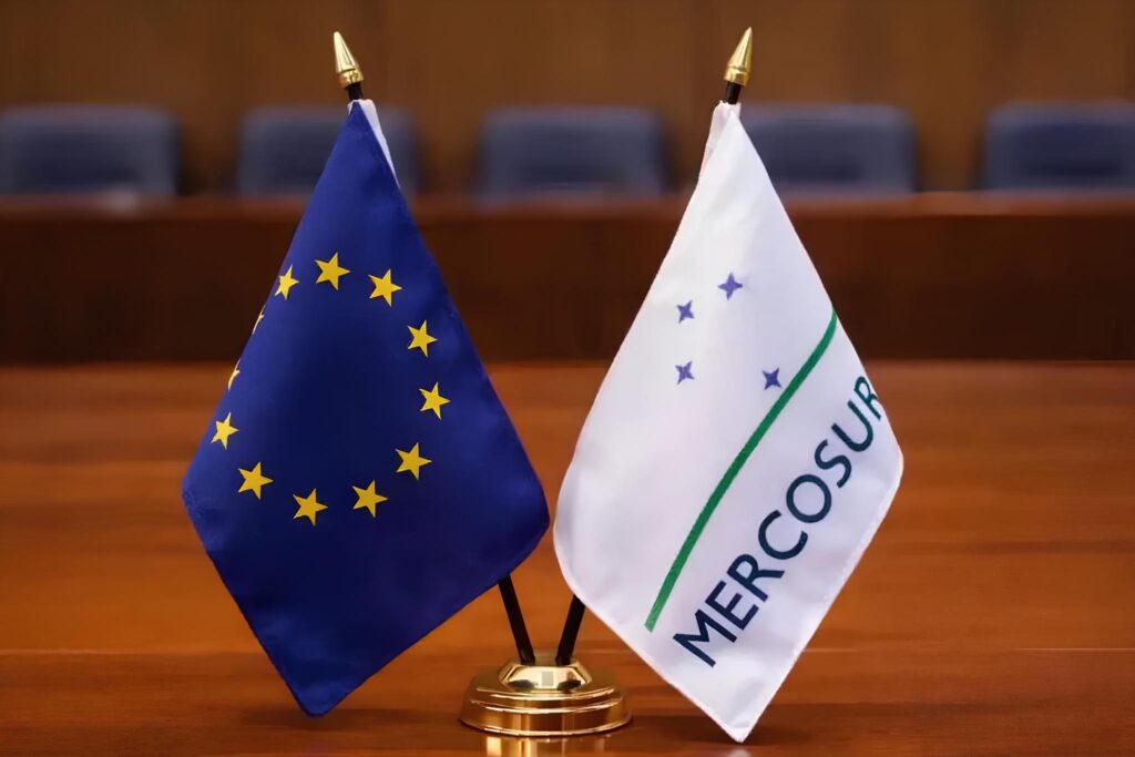 Acordo Mercosul União Europeia bandeiras