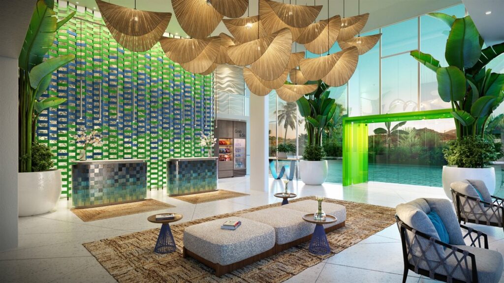 Marriot Internacional: Projeção do lobby do City Express Natal