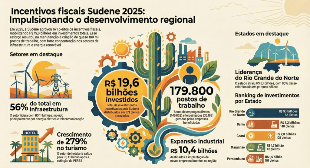 Incentivos fiscais Sudene 2025 energia eólica e solar