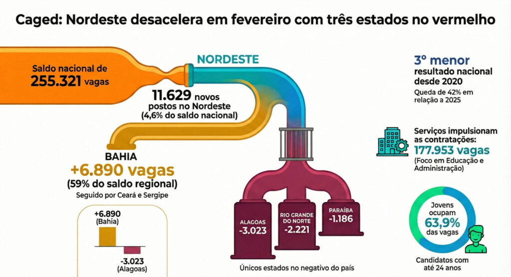 Caged números do Nordeste vagas 2026
