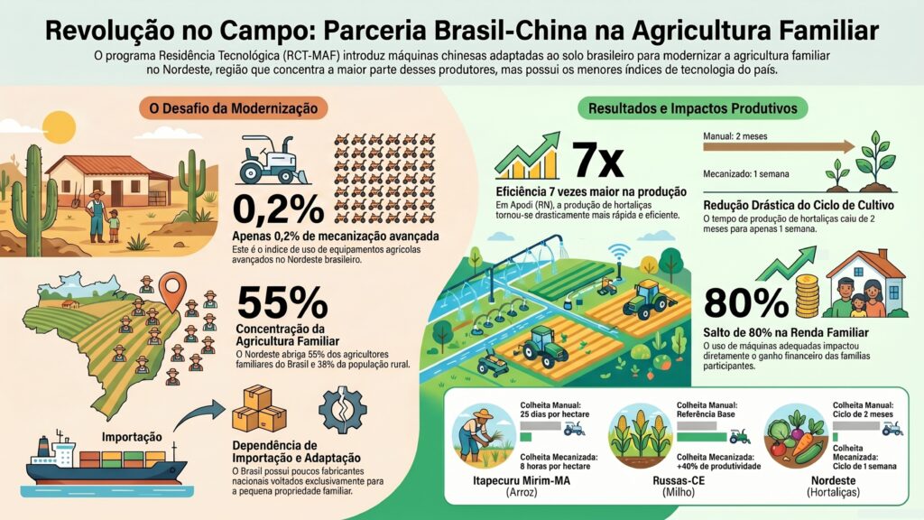 Parceria com a China quebra barreira da mecanização agrícola no Nordeste