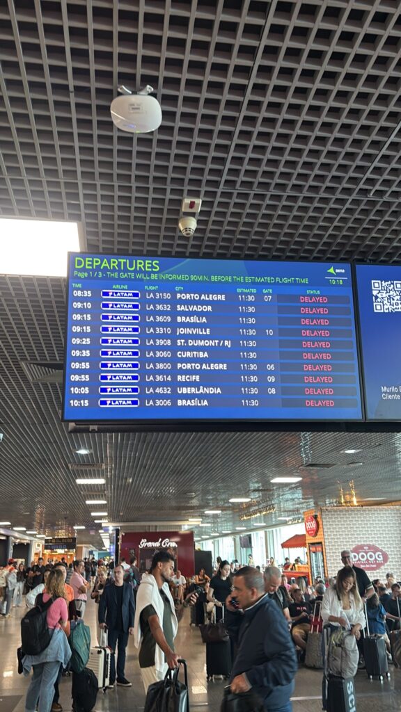 atrasos em Congonhas pane aeroportos