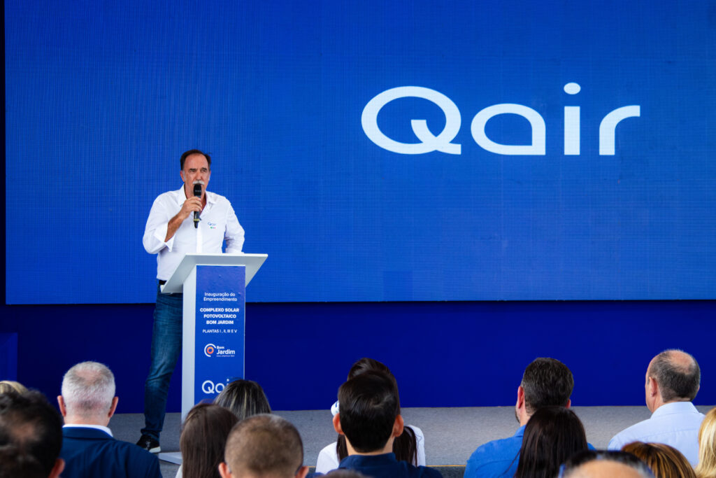 Armando Abreu, presidente da Qair Brasil, durante a inauguração destacou que o projeto vem sendo desenvolvido há quase dez anos - Foto: Márcio Murinelly/Divulgação
