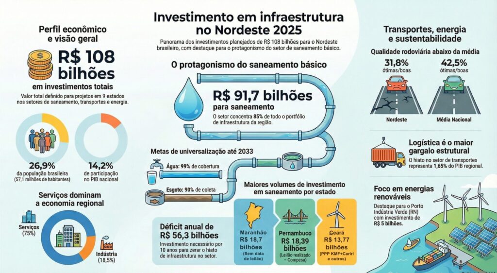Livro Azul: infraestrutura no NE soma R$ 108 bi em concessões e PPPs