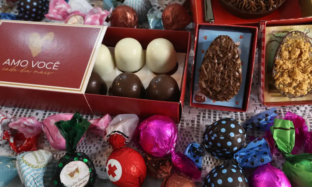 Cesta de Páscoa chocolate ovos cacau inflação preços