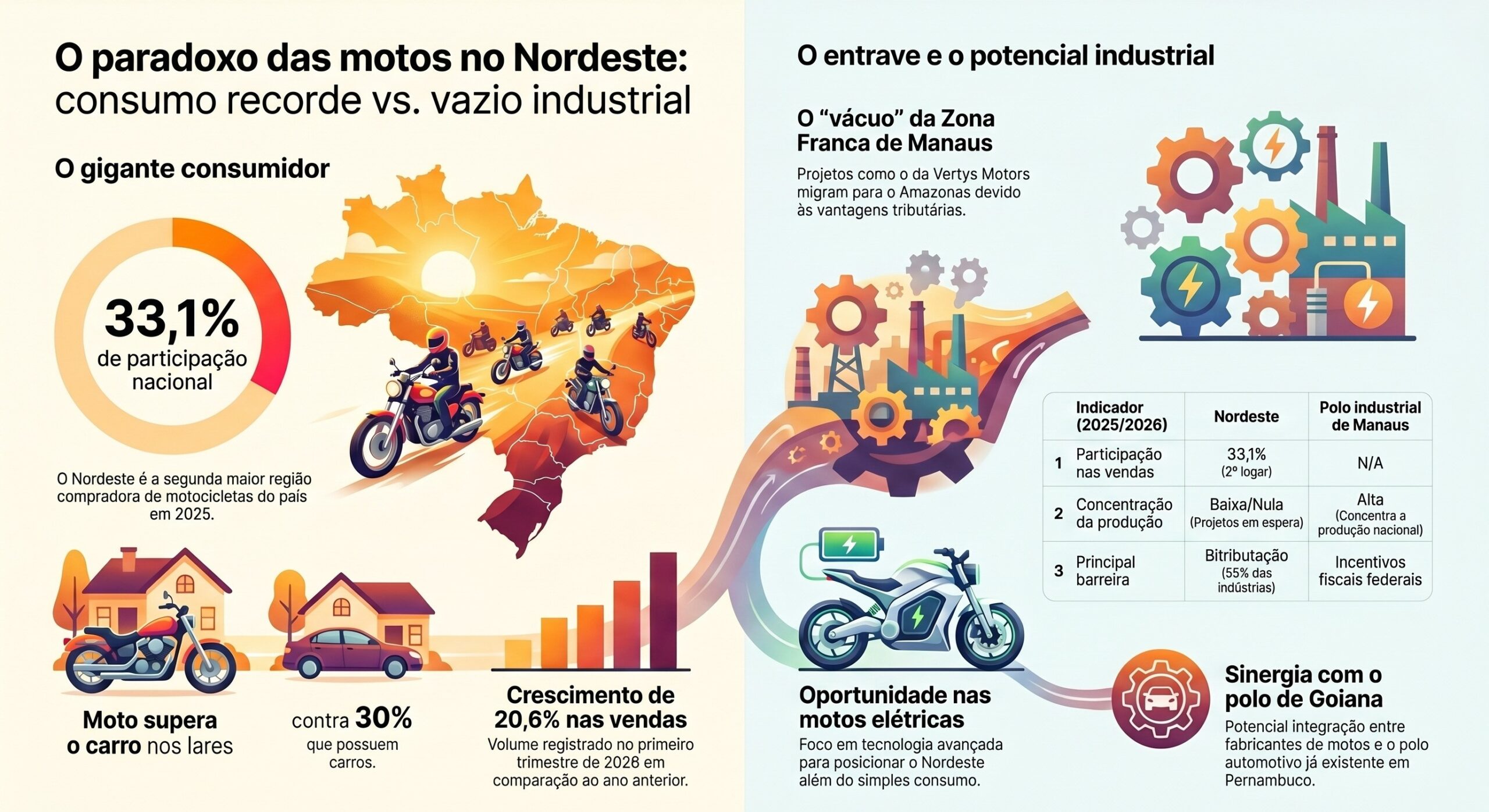 Nordeste: por que um dos maiores mercados de motos não consegue fabricar?