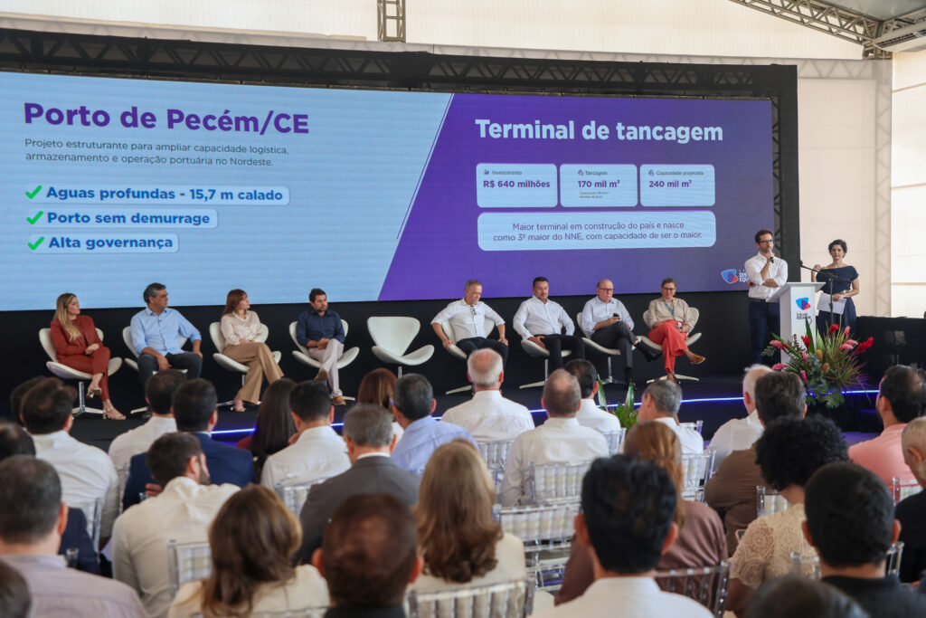 Com parceiros como Petrobras, Vitol, Gunvor e Transnordestina, o terminal no Pecém reforça a posição estratégica do Ceará na logística de combustíveis do país - Foto: Divulgação