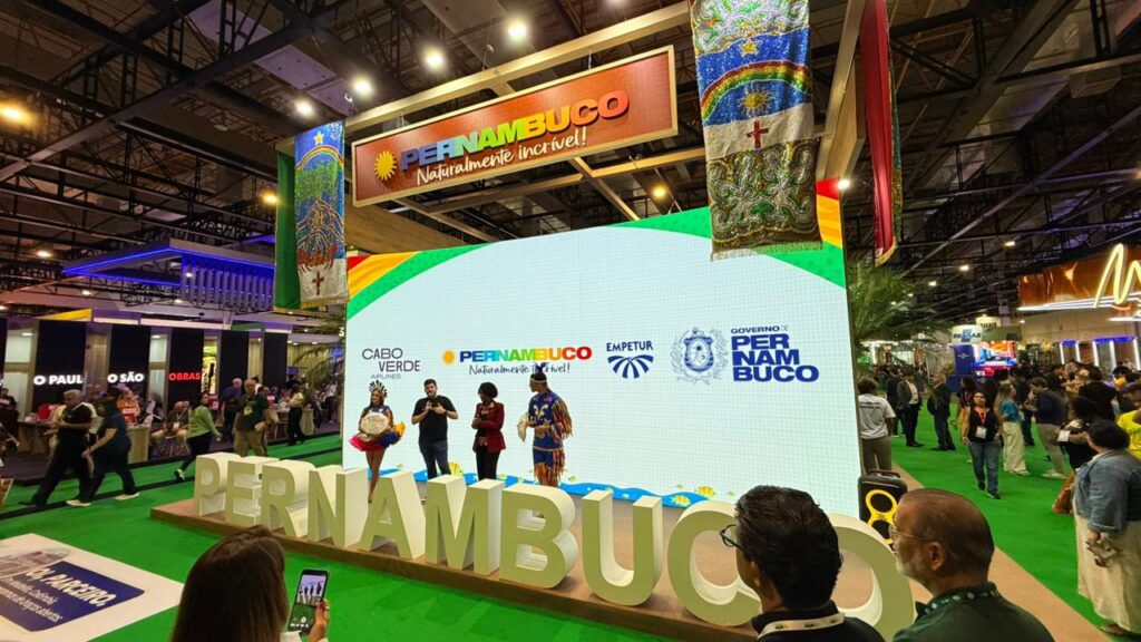 Governo de Pernambuco fez a apresentação do novo voo para Cabo Verde na WTM Latin America, realizada em São Paulo. Foto: Empetur/Divulgação